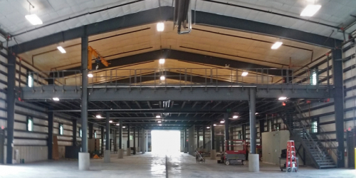 Mezzanine in Custom Steel Building