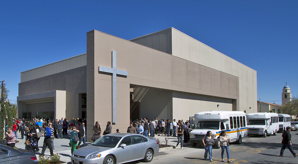 Church with Skewed Parapet Walls