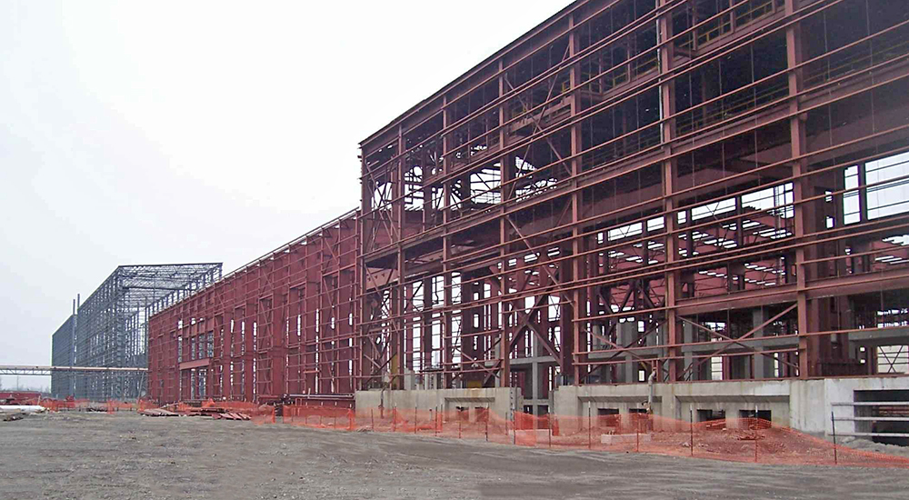 Heavy Industrial Crane Building by Nucor