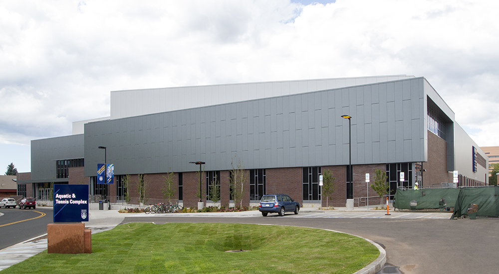 Tennis & Aquatics Steel Building with Boxed Out Canopy