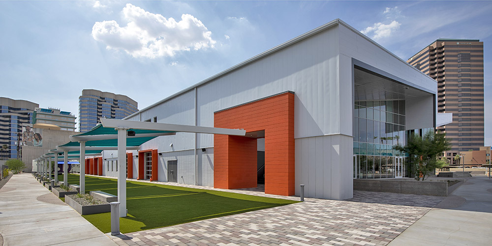 Exterior of custom designed U-Haul fitness center