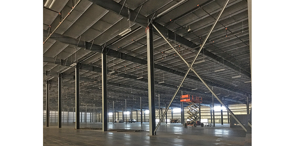 Steel building warehouse