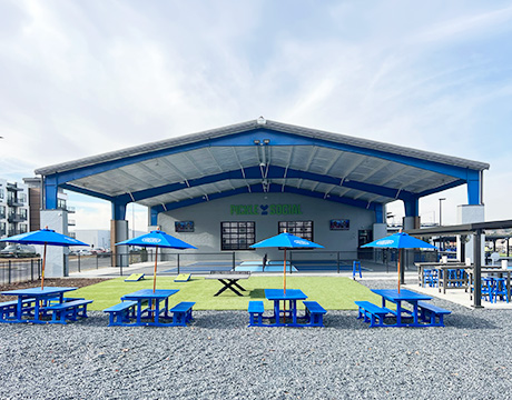 Pickleball courts athletic building