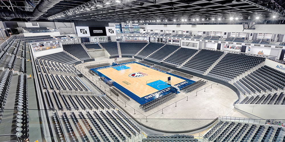 Sports arena metal building