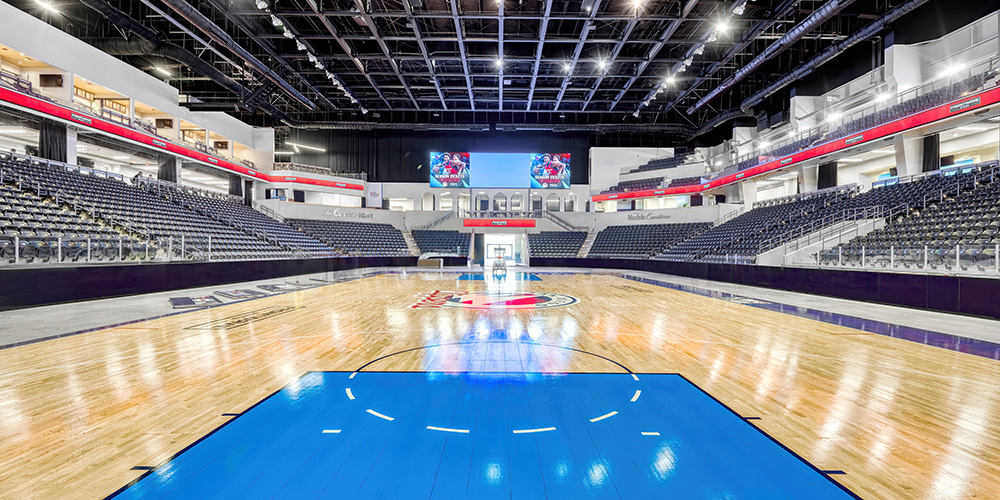 Metal building sports arena