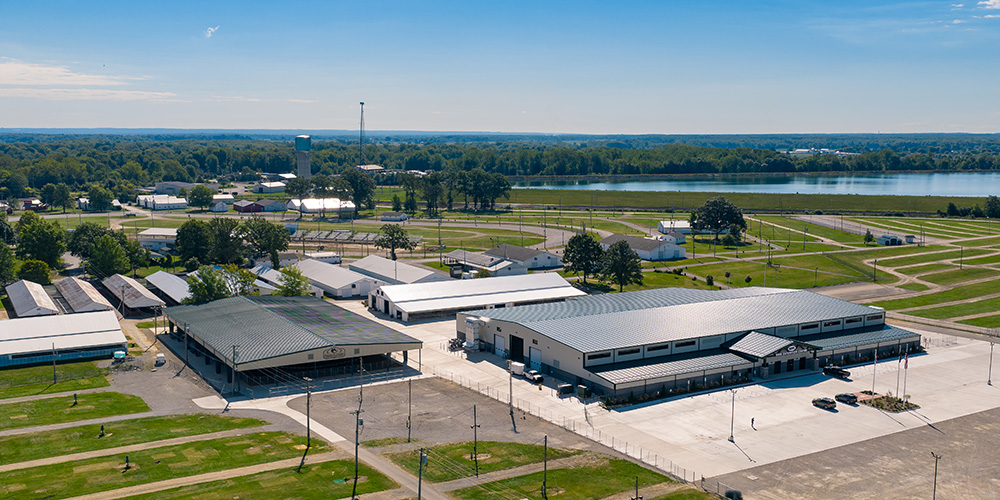 Fairgrounds complex metal buildings