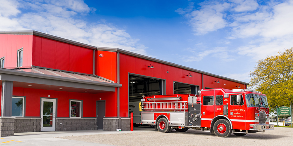 Steel building fire department