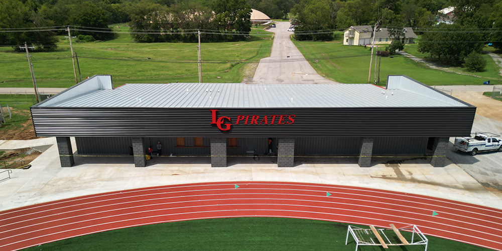 Athletic metal building