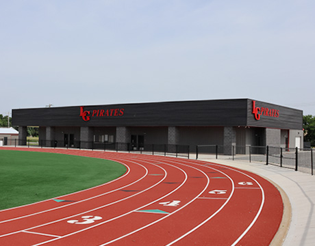 Steel building athletic facility