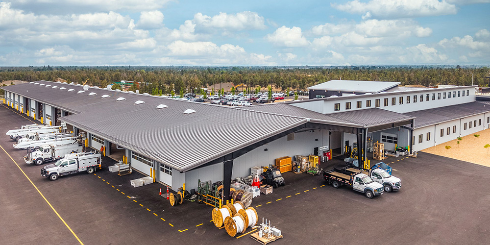 Service center metal building